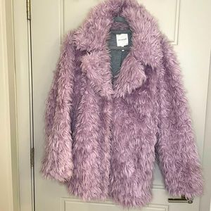 Avec Les Filles Purple Faux fur coat